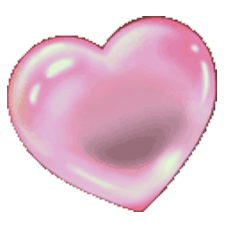 Gif animé coeur rose gris